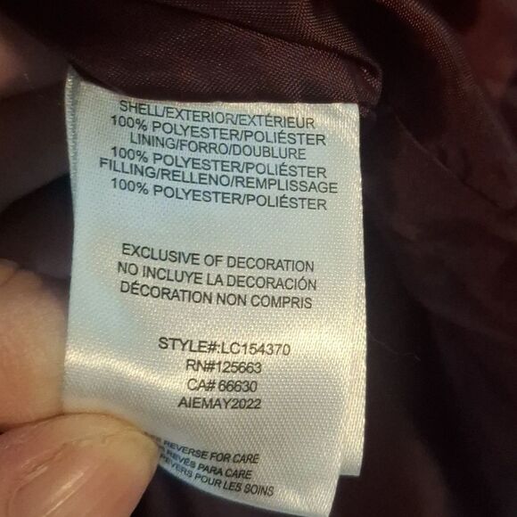 Big Chill Women's Deep Maroon Puffer Jacket size medium - Picture 3 of 6